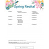 Springtime Recital Program, Full Page