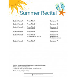 Summer Recital Program,...