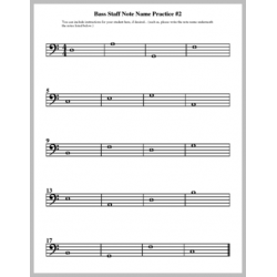 Bass Staff Note Name Practice Collection