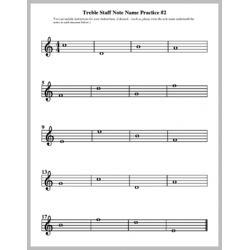 Treble Staff Note Name Practice Collection