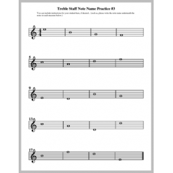 Treble Staff Note Name Practice Collection