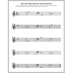 Bass & Treble Staff Note Name Practice Collection