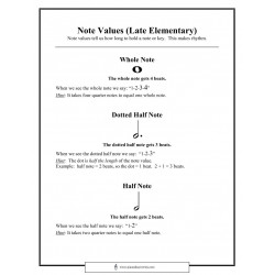 Note Values (Late Elementary)