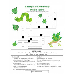 Caterpillar Elementary Crossword Puzzle