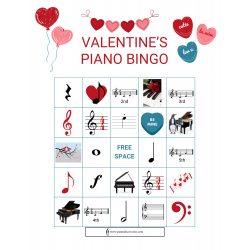 Valentine's Piano Bingo