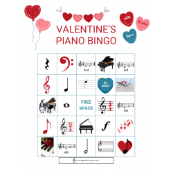 Valentine's Piano Bingo