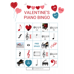 Valentine's Piano Bingo