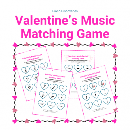 Valentine's Music Symbol Matching Game