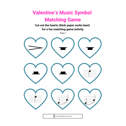 Valentine's Music Symbol Matching Game
