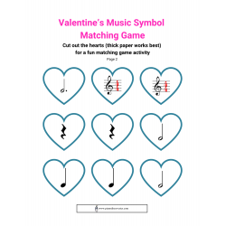 Valentine's Music Symbol Matching Game