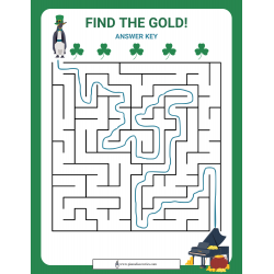 Find the Gold! (St. Patrick's Day piano maze activity)