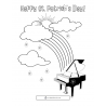St. Patrick's Day Piano Coloring Page