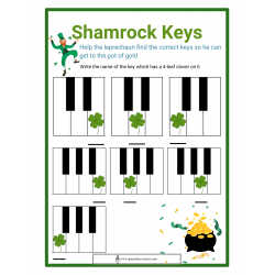 Shamrock Keys Elementary Worksheet Activity
