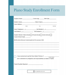 Piano Study Enrollment Form
