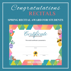 Spring Recital Award...