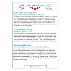 USA Patriotic Songs Word Search