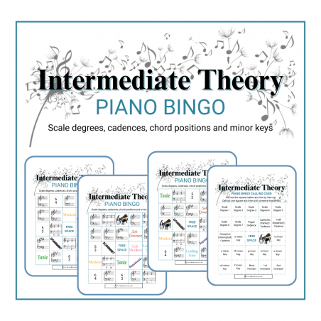 Intermediate Theory Piano Bingo