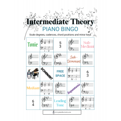 Intermediate Theory Piano Bingo