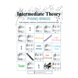 Intermediate Theory Piano Bingo