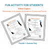 Kitten Capers Elementary Articulation & Dynamics Crossword Puzzle