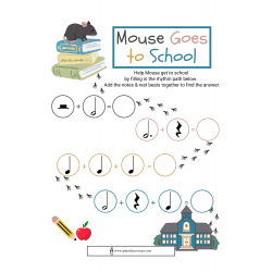Mouse Goes to School elementary rhythm practice