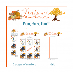 Autumn Piano Tic-Tac-Toe