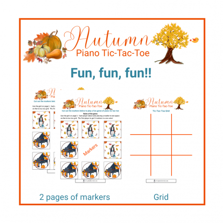 Autumn Piano Tic-Tac-Toe