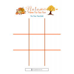 Autumn Piano Tic-Tac-Toe