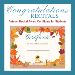 Autumn Recital Award...