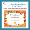 Autumn Recital Award Certificate