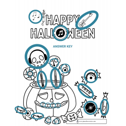 Halloween Music Hidden Pictures Coloring