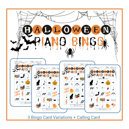 Halloween Piano Bingo