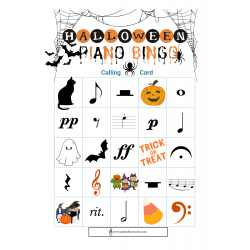 Halloween Piano Bingo