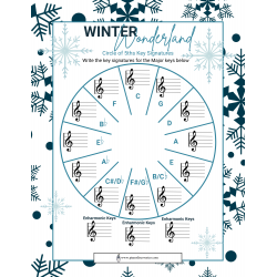 Winter Wonderland Circle of 5ths: Major Key Signatures