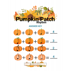 Pumpkin Patch Rhythm: elementary level worksheet (PDF Download)