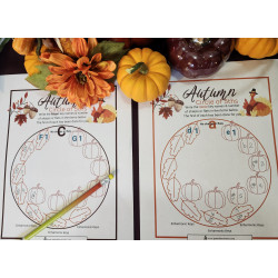 Autumn Circle of 5ths (Major & minor): intermediate music theory worksheets (PDF)