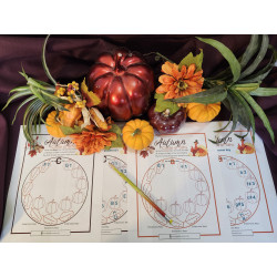 Autumn Circle of 5ths (Major & minor): intermediate music theory worksheets (PDF)