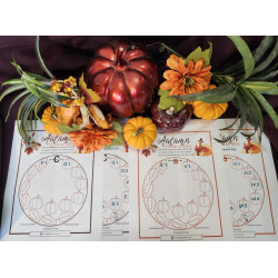 Autumn Circle of 5ths (Major & minor): intermediate music theory worksheets (PDF)