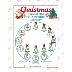 Christmas Circle of 5ths: Fill in the Blank Worksheet (PDF)