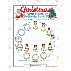 Christmas Circle of 5ths: Fill in the Blank Worksheet (PDF)