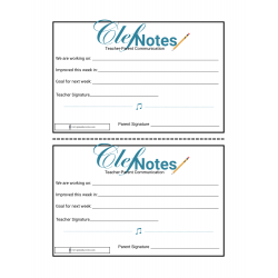 Clef Notes: Teacher-Parent Communication Helper (PDF)