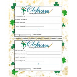 Clef Notes: Teacher-Parent Communication Helper (PDF)