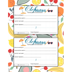 Clef Notes: Teacher-Parent Communication Helper (PDF)