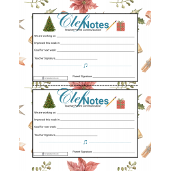 Clef Notes: Teacher-Parent Communication Helper (PDF)