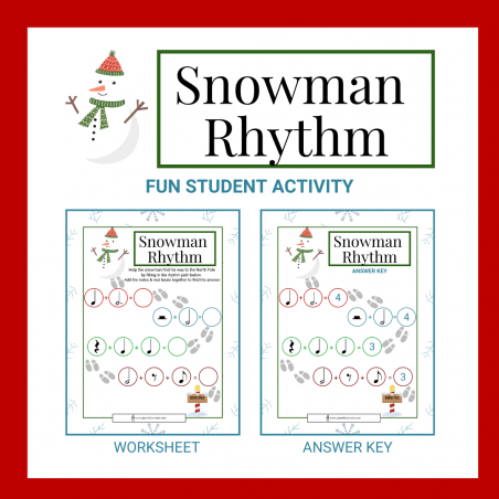 Snowman Rhythm: elementary level rhythm activity (PDF)