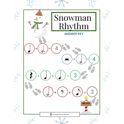 Snowman Rhythm: elementary level rhythm activity (PDF)