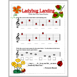 Ladybug Landing Treble Note...